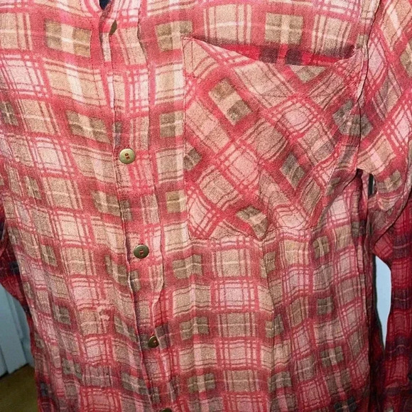 Free People Rustic Plaid Tunic- XSmall/Small - Picture 3 of 8